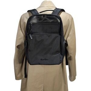 Robert Graham Black Nylon Backpack Carbon Fiber Trim Paisley Lining NWT $228